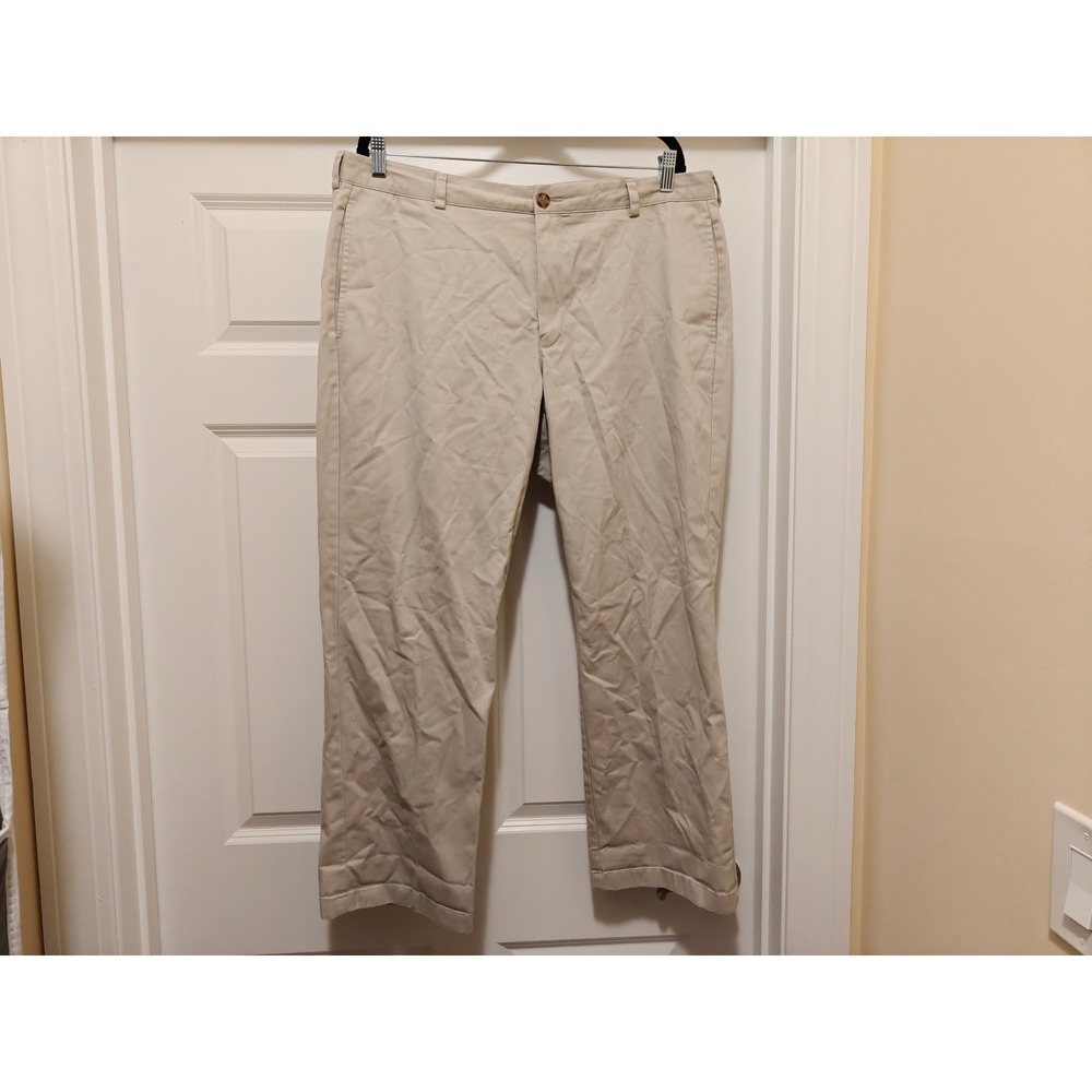 LL‎ Bean Mens Standard Fit Chino Pants Khaki Tan 100 Cotton 38x29 290508